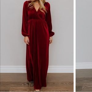 Venus Scarlet Pleated Maxi Dress Size Large